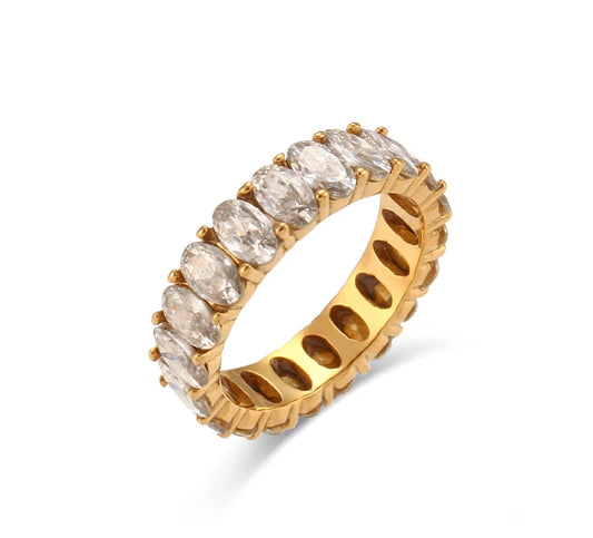 Oval Eternity Band-Size 7 US